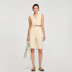 Costumes|Jupes & Shorts*SANDRO Bermuda Droit Ecru