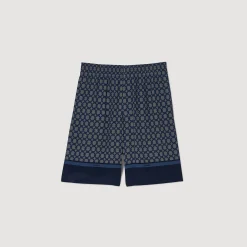 Pantalons & Shorts*SANDRO Bermuda Imprimé Marine