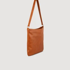 Grands Sacs|Sacs À Bandoulière*SANDRO Besace En Cuir Grainé Camel