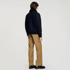 Manteaux & Blousons*SANDRO Blouson Aviateur En Laine Marine