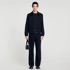 Manteaux & Blousons*SANDRO Blouson En Coton Noir