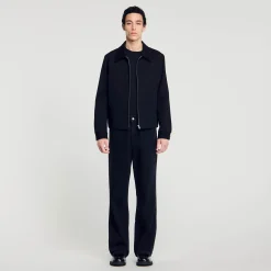 Manteaux & Blousons*SANDRO Blouson En Coton Noir