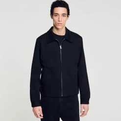 Manteaux & Blousons*SANDRO Blouson En Coton Noir