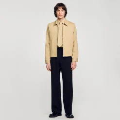 Manteaux & Blousons*SANDRO Blouson En Coton Sable clair
