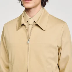 Manteaux & Blousons*SANDRO Blouson En Coton Sable clair