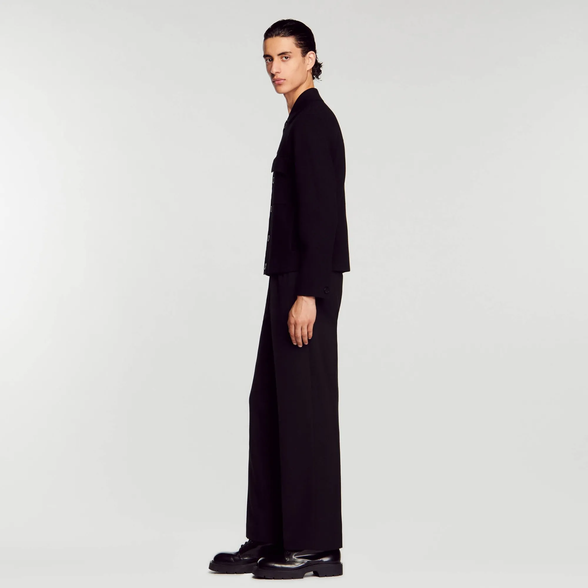 Pulls & Gilets*SANDRO Blouson En Maille Noir