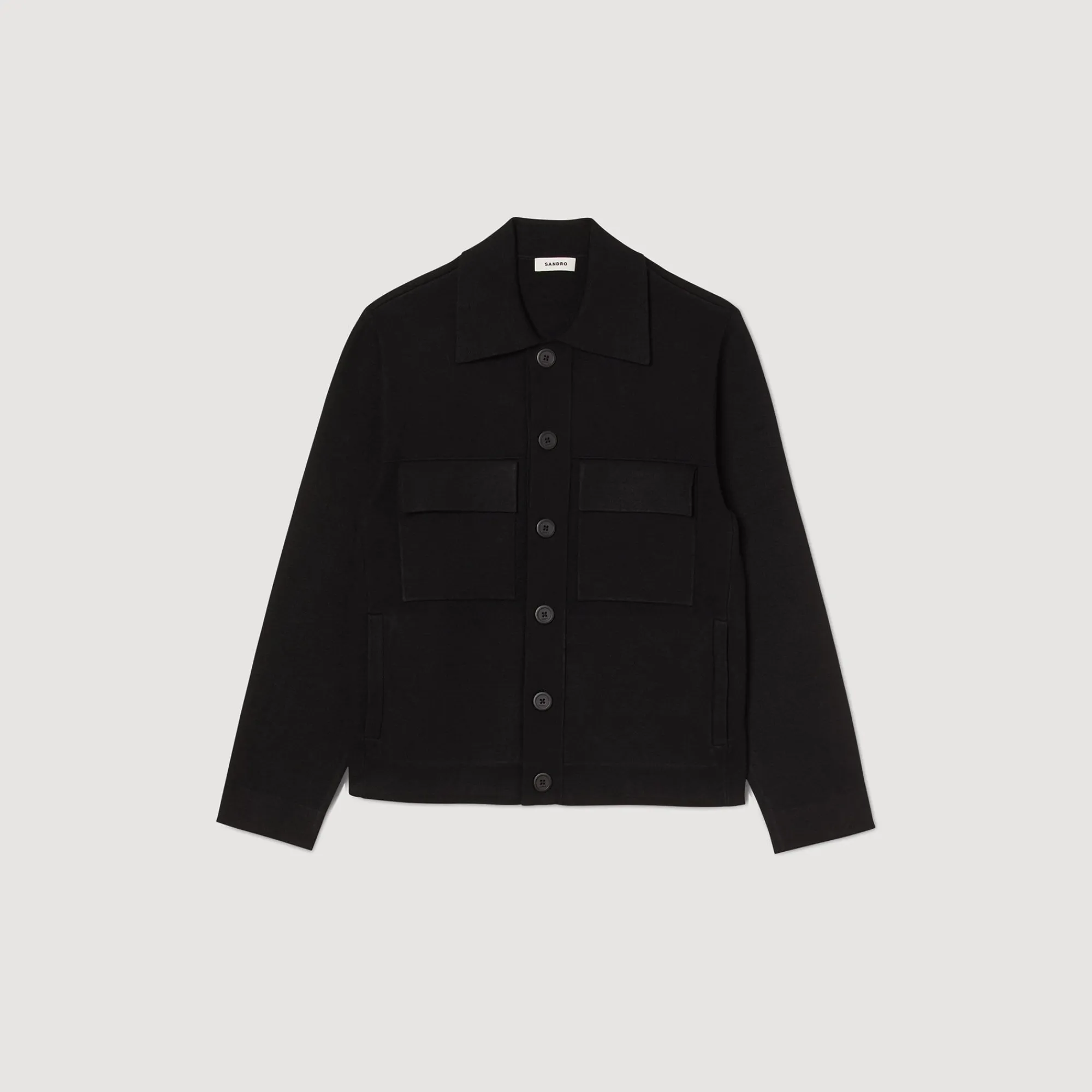 Pulls & Gilets*SANDRO Blouson En Maille Noir