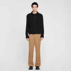 Manteaux & Blousons*SANDRO Blouson Zippé Noir