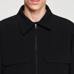 Manteaux & Blousons*SANDRO Blouson Zippé Noir