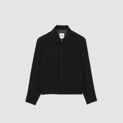 Manteaux & Blousons*SANDRO Blouson Zippé Noir