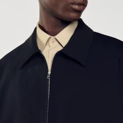 Manteaux & Blousons*SANDRO Blouson Zippé Noir