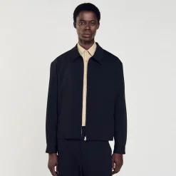 Manteaux & Blousons*SANDRO Blouson Zippé Noir