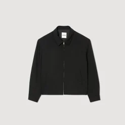 Manteaux & Blousons*SANDRO Blouson Zippé Noir