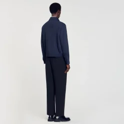 Manteaux & Blousons*SANDRO Blouson Zippé Marine
