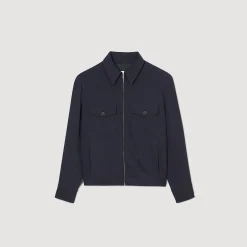 Manteaux & Blousons*SANDRO Blouson Zippé Marine