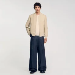 Manteaux & Blousons*SANDRO Blouson Zippé Ficelle