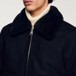 Manteaux & Blousons*SANDRO Blouson Zippé Noir