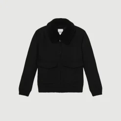Manteaux & Blousons*SANDRO Blouson Zippé Noir