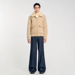 Manteaux & Blousons*SANDRO Blouson Zippé Ficelle
