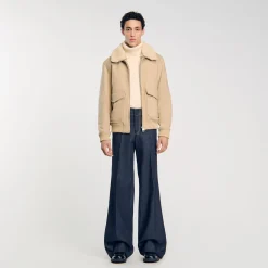 Manteaux & Blousons*SANDRO Blouson Zippé Ficelle