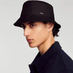 Casquettes & Bobs*SANDRO Bob En Tissu Technique Noir
