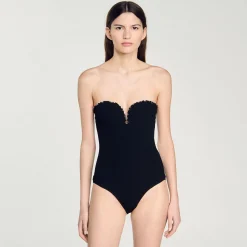 Tops & Chemises*SANDRO Body Bustier En Maille Noir