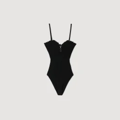 Tops & Chemises*SANDRO Body Bustier En Maille Noir