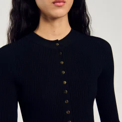 Tops & Chemises*SANDRO Body En Maille Noir