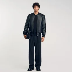 Manteaux & Blousons*SANDRO Bomber En Shearling Noir