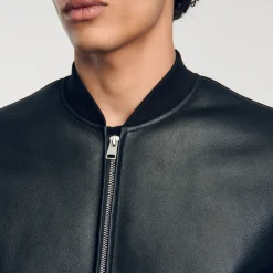 Manteaux & Blousons*SANDRO Bomber En Shearling Noir