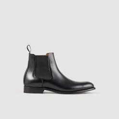 Chaussures De Ville*SANDRO Bottines Chelsea En Cuir Noir