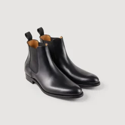 Chaussures De Ville*SANDRO Bottines Chelsea En Cuir Noir
