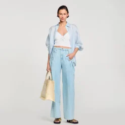 Ensembles|Pulls & Cardigans*SANDRO Brassière En Crochet blanc