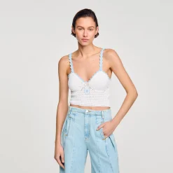 Ensembles|Pulls & Cardigans*SANDRO Brassière En Crochet blanc