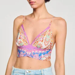 Tops & Chemises*SANDRO Brassière Imprimée Rouge / Bleu