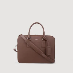 Sacs Business*SANDRO Briefcase En Cuir Reconstitué Marron Foncé
