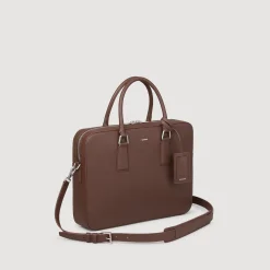 Sacs Business*SANDRO Briefcase En Cuir Reconstitué Marron Foncé