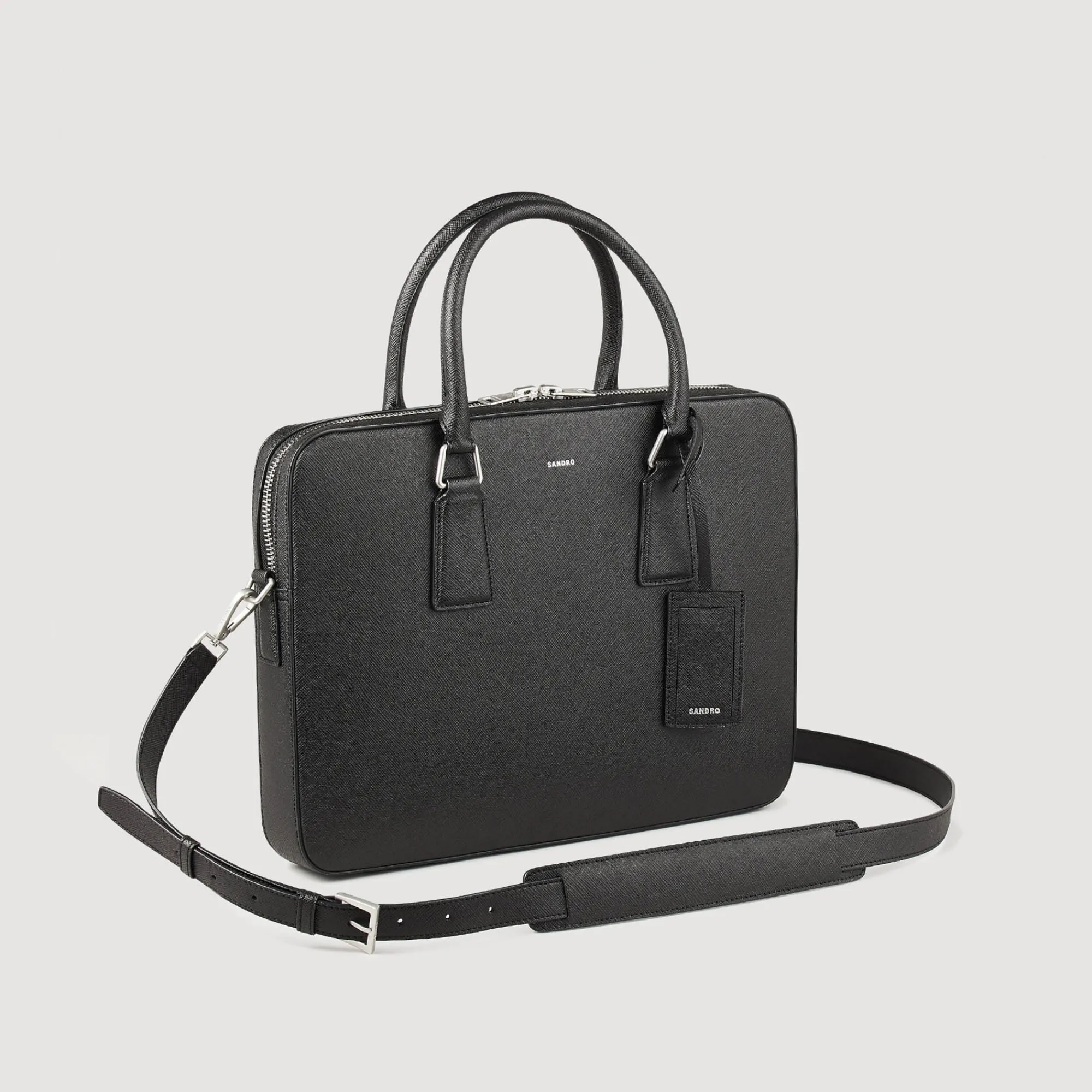 Sacs À Bandoulière|Sacs Business*SANDRO Briefcase Slim En Cuir Reconstitué