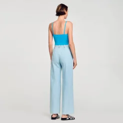Pulls & Cardigans*SANDRO Bustier à Strass Coquillages Bleu