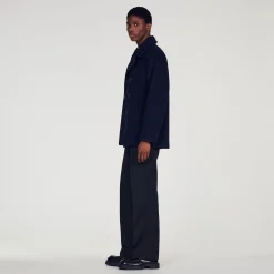 Manteaux & Blousons*SANDRO Caban En Laine Marine
