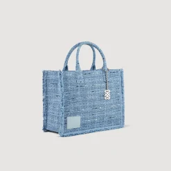 Sacs Cabas|Sacs Porté Épaule*SANDRO Cabas Kasbah En Tweed Bleu