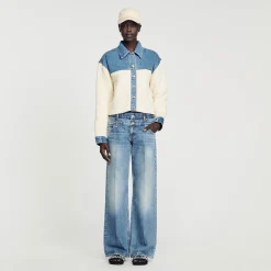 Pulls & Cardigans*SANDRO Cardicoat Bimatières Ecru