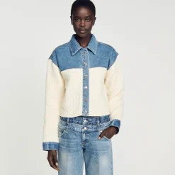 Pulls & Cardigans*SANDRO Cardicoat Bimatières Ecru