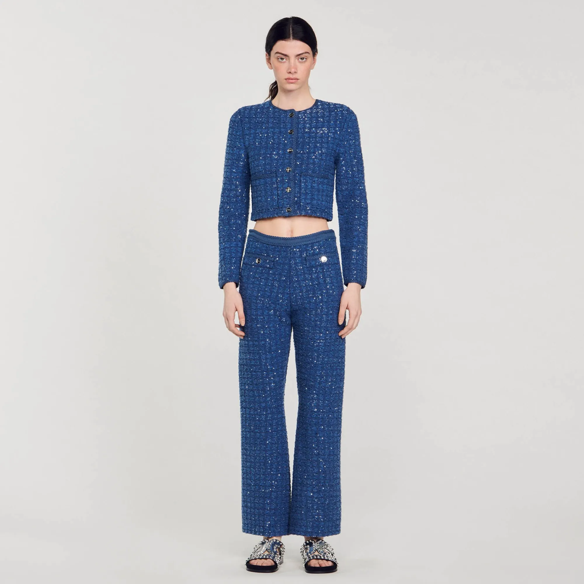 Ensembles|Pulls & Cardigans*SANDRO Cardicoat Court Bleu