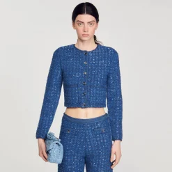 Ensembles|Pulls & Cardigans*SANDRO Cardicoat Court Bleu