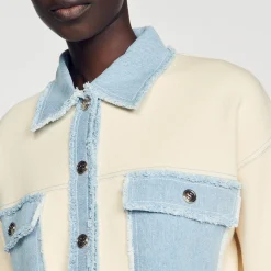 Pulls & Cardigans*SANDRO Cardicoat Oversize Bimatières Ecru