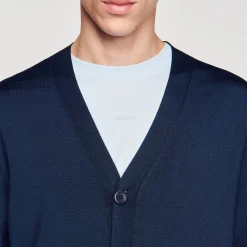 Pulls & Gilets*SANDRO Cardigan En Maille Bleu