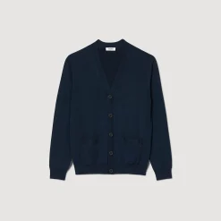 Pulls & Gilets*SANDRO Cardigan En Maille Bleu