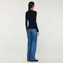 Pulls & Cardigans*SANDRO Cardigan En Viscose Certifiée Noir