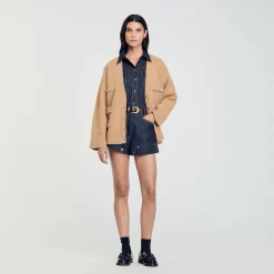 Pulls & Cardigans*SANDRO Cardigan Long En Laine Camel